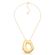 Colar Curto Dourado com Pingente Organico Texturizado  - CO01011340DOLS